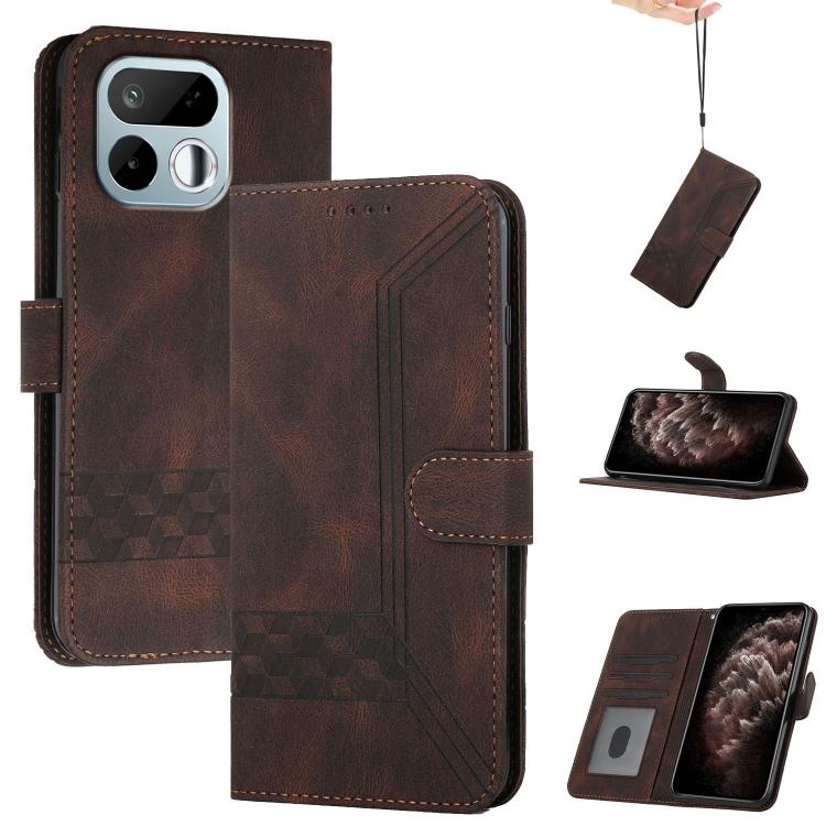 Cubic Skin Feel Flip Leather Phone Case, For Realme 16T 5G, For Realme C100 4G, For Realme P4 Power 5G, For Realme Note 80 4G, For Realme Neo8 5G, For Realme 16 5G, For Realme 16 Pro+ 5G Global, For Realme 16 Pro 5G Global