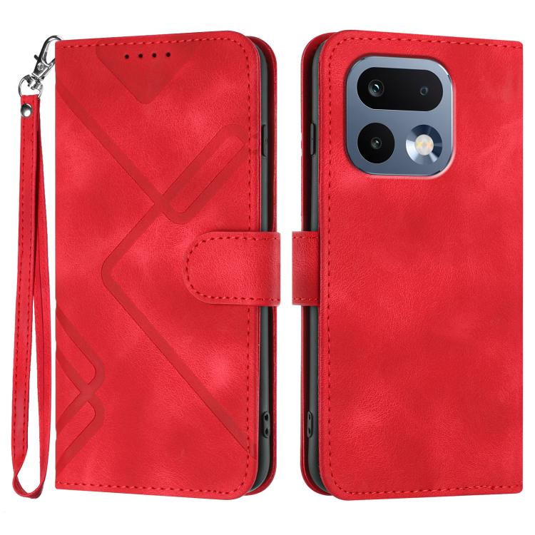Line Pattern Skin Feel Leather Phone Case, For Realme P4 Power 5G, For Realme Note 80 4G, For Realme Neo8 5G, For Realme 16 5G, For Realme 16 Pro+ 5G Global, For Realme 16 Pro 5G Global