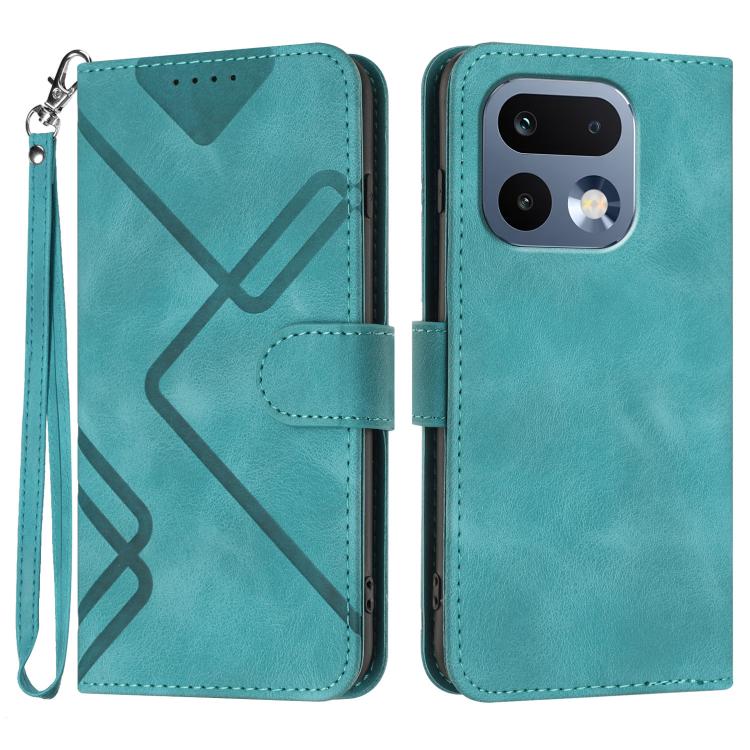 Line Pattern Skin Feel Leather Phone Case, For Realme P4 Power 5G, For Realme Note 80 4G, For Realme Neo8 5G, For Realme 16 5G, For Realme 16 Pro+ 5G Global, For Realme 16 Pro 5G Global
