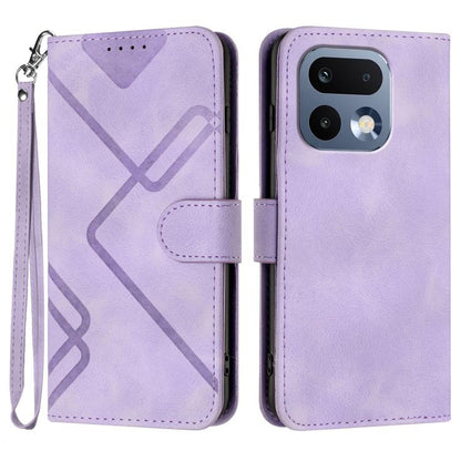 Line Pattern Skin Feel Leather Phone Case, For Realme P4 Power 5G, For Realme Note 80 4G, For Realme Neo8 5G, For Realme 16 5G, For Realme 16 Pro+ 5G Global, For Realme 16 Pro 5G Global