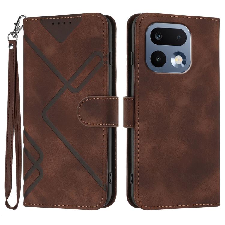 Line Pattern Skin Feel Leather Phone Case, For Realme P4 Power 5G, For Realme Note 80 4G, For Realme Neo8 5G, For Realme 16 5G, For Realme 16 Pro+ 5G Global, For Realme 16 Pro 5G Global