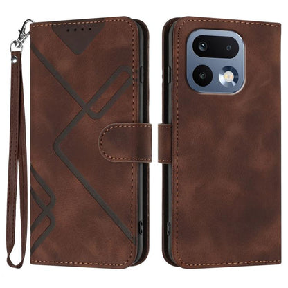 Line Pattern Skin Feel Leather Phone Case, For Realme P4 Power 5G, For Realme Note 80 4G, For Realme Neo8 5G, For Realme 16 5G, For Realme 16 Pro+ 5G Global, For Realme 16 Pro 5G Global