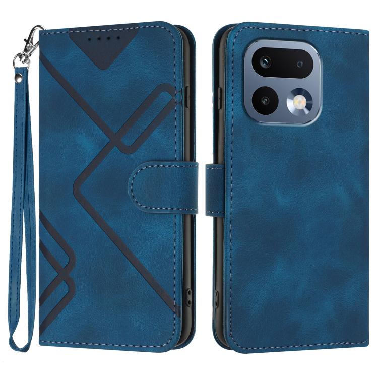Line Pattern Skin Feel Leather Phone Case, For Realme P4 Power 5G, For Realme Note 80 4G, For Realme Neo8 5G, For Realme 16 5G, For Realme 16 Pro+ 5G Global, For Realme 16 Pro 5G Global