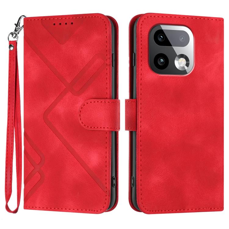 Line Pattern Skin Feel Leather Phone Case, For Realme P4 Power 5G, For Realme Note 80 4G, For Realme Neo8 5G, For Realme 16 5G, For Realme 16 Pro+ 5G Global, For Realme 16 Pro 5G Global