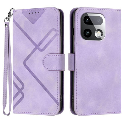 Line Pattern Skin Feel Leather Phone Case, For Realme P4 Power 5G, For Realme Note 80 4G, For Realme Neo8 5G, For Realme 16 5G, For Realme 16 Pro+ 5G Global, For Realme 16 Pro 5G Global