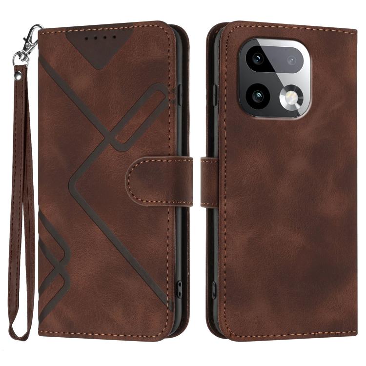 Line Pattern Skin Feel Leather Phone Case, For Realme P4 Power 5G, For Realme Note 80 4G, For Realme Neo8 5G, For Realme 16 5G, For Realme 16 Pro+ 5G Global, For Realme 16 Pro 5G Global