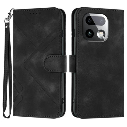Line Pattern Skin Feel Leather Phone Case, For Realme P4 Power 5G, For Realme Note 80 4G, For Realme Neo8 5G, For Realme 16 5G, For Realme 16 Pro+ 5G Global, For Realme 16 Pro 5G Global