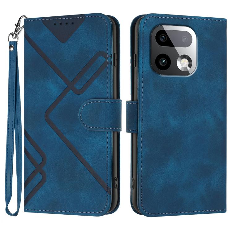 Line Pattern Skin Feel Leather Phone Case, For Realme P4 Power 5G, For Realme Note 80 4G, For Realme Neo8 5G, For Realme 16 5G, For Realme 16 Pro+ 5G Global, For Realme 16 Pro 5G Global