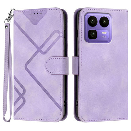 Line Pattern Skin Feel Leather Phone Case, For Realme P4 Power 5G, For Realme Note 80 4G, For Realme Neo8 5G, For Realme 16 5G, For Realme 16 Pro+ 5G Global, For Realme 16 Pro 5G Global