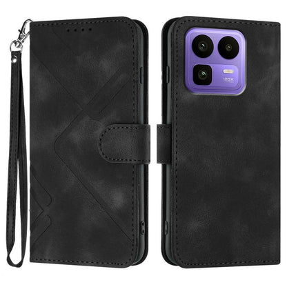 Line Pattern Skin Feel Leather Phone Case, For Realme P4 Power 5G, For Realme Note 80 4G, For Realme Neo8 5G, For Realme 16 5G, For Realme 16 Pro+ 5G Global, For Realme 16 Pro 5G Global
