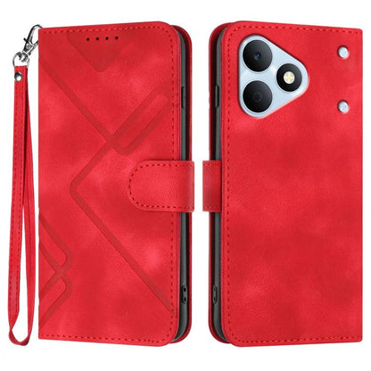 Line Pattern Skin Feel Leather Phone Case, For Realme P4 Power 5G, For Realme Note 80 4G, For Realme Neo8 5G, For Realme 16 5G, For Realme 16 Pro+ 5G Global, For Realme 16 Pro 5G Global