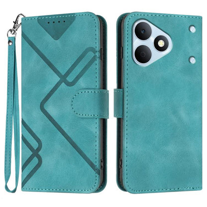 Line Pattern Skin Feel Leather Phone Case, For Realme P4 Power 5G, For Realme Note 80 4G, For Realme Neo8 5G, For Realme 16 5G, For Realme 16 Pro+ 5G Global, For Realme 16 Pro 5G Global