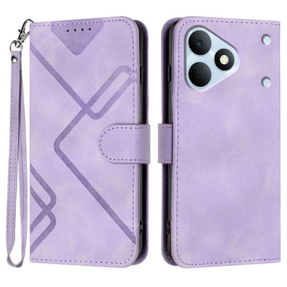 Line Pattern Skin Feel Leather Phone Case, For Realme P4 Power 5G, For Realme Note 80 4G, For Realme Neo8 5G, For Realme 16 5G, For Realme 16 Pro+ 5G Global, For Realme 16 Pro 5G Global
