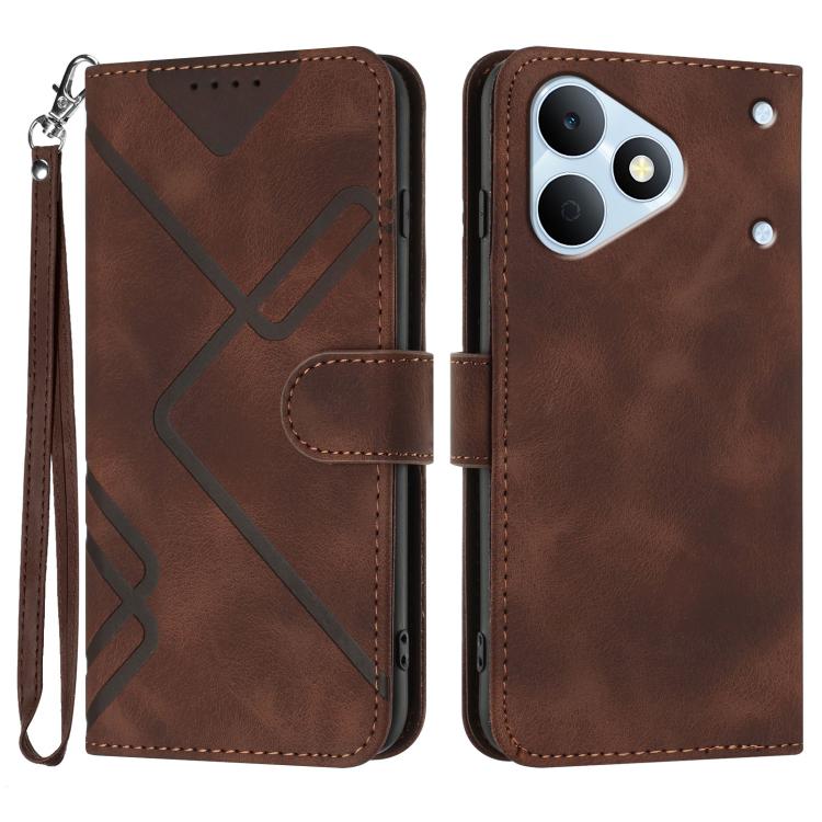 Line Pattern Skin Feel Leather Phone Case, For Realme P4 Power 5G, For Realme Note 80 4G, For Realme Neo8 5G, For Realme 16 5G, For Realme 16 Pro+ 5G Global, For Realme 16 Pro 5G Global