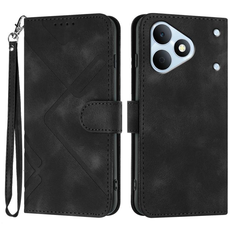 Line Pattern Skin Feel Leather Phone Case, For Realme P4 Power 5G, For Realme Note 80 4G, For Realme Neo8 5G, For Realme 16 5G, For Realme 16 Pro+ 5G Global, For Realme 16 Pro 5G Global