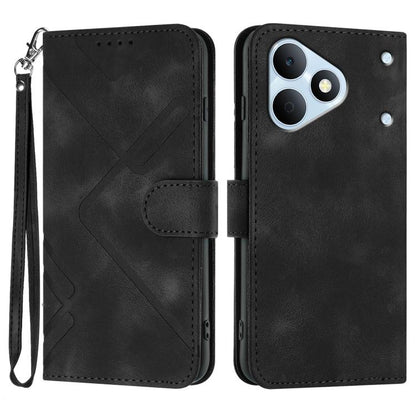 Line Pattern Skin Feel Leather Phone Case, For Realme P4 Power 5G, For Realme Note 80 4G, For Realme Neo8 5G, For Realme 16 5G, For Realme 16 Pro+ 5G Global, For Realme 16 Pro 5G Global