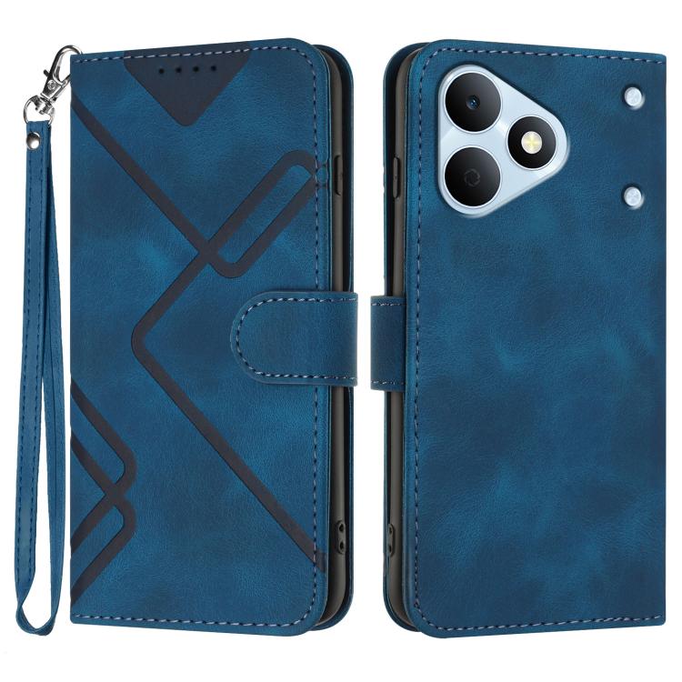 Line Pattern Skin Feel Leather Phone Case, For Realme P4 Power 5G, For Realme Note 80 4G, For Realme Neo8 5G, For Realme 16 5G, For Realme 16 Pro+ 5G Global, For Realme 16 Pro 5G Global