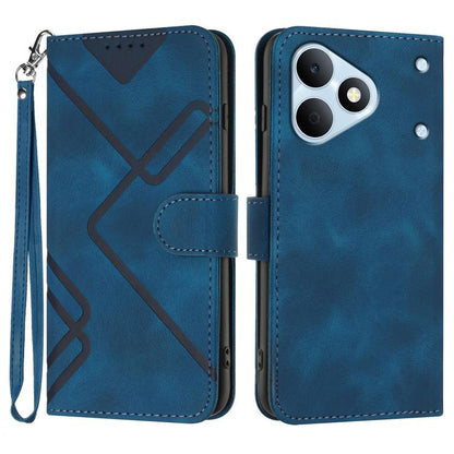 Line Pattern Skin Feel Leather Phone Case, For Realme P4 Power 5G, For Realme Note 80 4G, For Realme Neo8 5G, For Realme 16 5G, For Realme 16 Pro+ 5G Global, For Realme 16 Pro 5G Global
