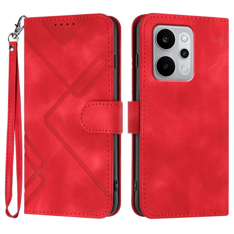 Line Pattern Skin Feel Leather Phone Case, For Realme P4 Power 5G, For Realme Note 80 4G, For Realme Neo8 5G, For Realme 16 5G, For Realme 16 Pro+ 5G Global, For Realme 16 Pro 5G Global
