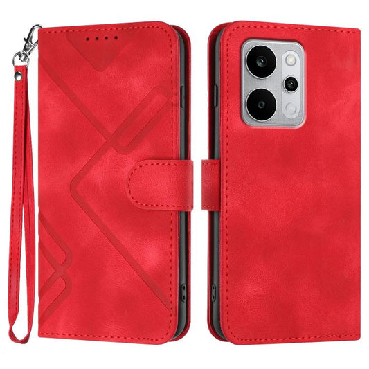 Line Pattern Skin Feel Leather Phone Case, For Realme P4 Power 5G, For Realme Note 80 4G, For Realme Neo8 5G, For Realme 16 5G, For Realme 16 Pro+ 5G Global, For Realme 16 Pro 5G Global