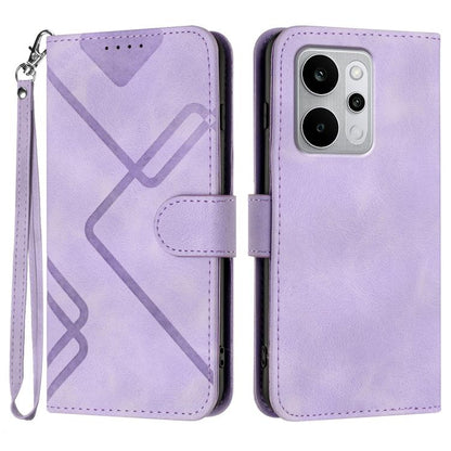 Line Pattern Skin Feel Leather Phone Case, For Realme P4 Power 5G, For Realme Note 80 4G, For Realme Neo8 5G, For Realme 16 5G, For Realme 16 Pro+ 5G Global, For Realme 16 Pro 5G Global