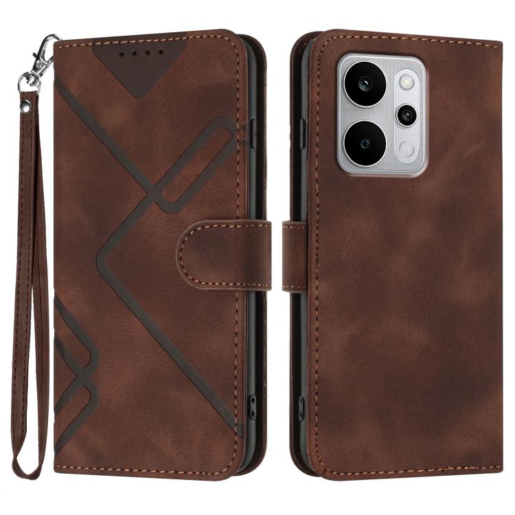 Line Pattern Skin Feel Leather Phone Case, For Realme P4 Power 5G, For Realme Note 80 4G, For Realme Neo8 5G, For Realme 16 5G, For Realme 16 Pro+ 5G Global, For Realme 16 Pro 5G Global