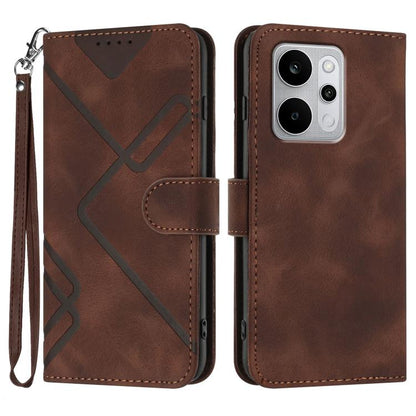 Line Pattern Skin Feel Leather Phone Case, For Realme P4 Power 5G, For Realme Note 80 4G, For Realme Neo8 5G, For Realme 16 5G, For Realme 16 Pro+ 5G Global, For Realme 16 Pro 5G Global