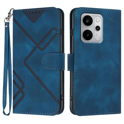 Line Pattern Skin Feel Leather Phone Case, For Realme P4 Power 5G, For Realme Note 80 4G, For Realme Neo8 5G, For Realme 16 5G, For Realme 16 Pro+ 5G Global, For Realme 16 Pro 5G Global
