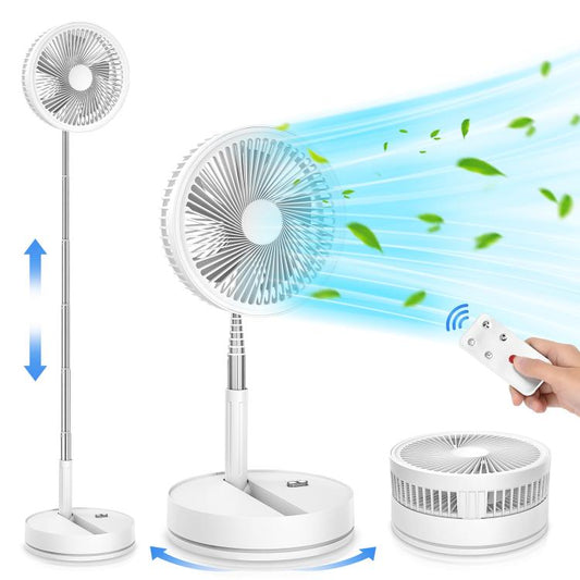 Ventilateur de bureau électrique pliable F9 avec hauteur réglable et batterie de 8000 mAh