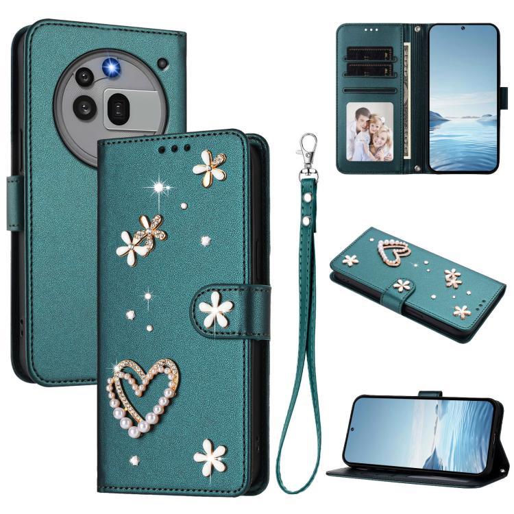 ZS01 Double-Layer Heart Floral Vegan Leather Phone Case with Wrist Strap, For Nothing Phone 3a Lite, For Nothing Phone 3, For Nothing CMF Phone 2 Pro, For Nothing Phone 3a, For Nothing Phone 3a Pro, For Nothing CMF Phone 1, For Nothing Phone 2a