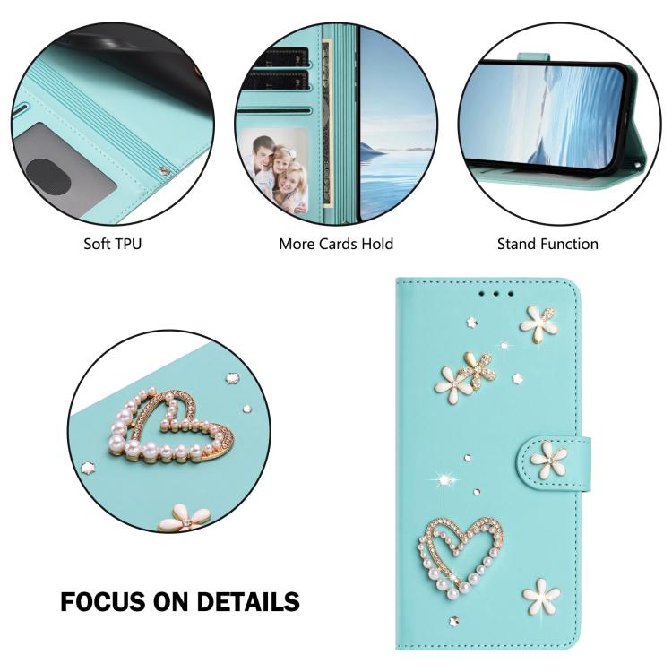 ZS01 Double-Layer Heart Floral Vegan Leather Phone Case with Wrist Strap, For Tecno Pova 6 4G, For Tecno Pova 6 5G / 6 Pro 5G, For Tecno Camon 30 Pro 5G, For Tecno Camon 30 Premier, For Tecno Camon 30 4G / 5G, For Tecno Spark 20 Pro+ 4G                ...