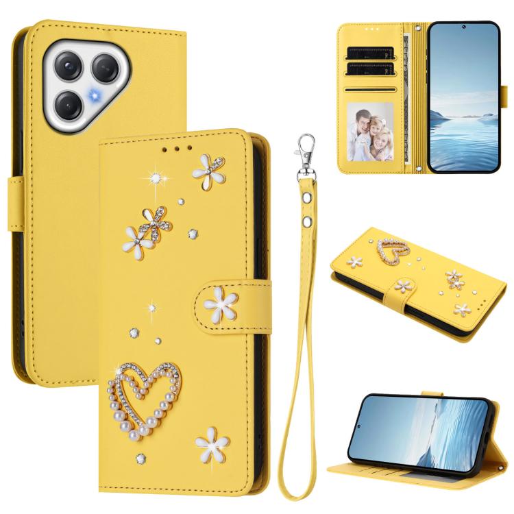 ZS01 Double-Layer Heart Floral Vegan Leather Phone Case with Wrist Strap, For Tecno Spark Go 2024 4G / Spark 20C 4G, For Tecno Spark Go 5G 2025 / Hot 60i 5G, For Tecno Spark Go 3, For Tenco Pova Slim 5G / Spark Slim 5G, For Tecno Spark 40C             ...