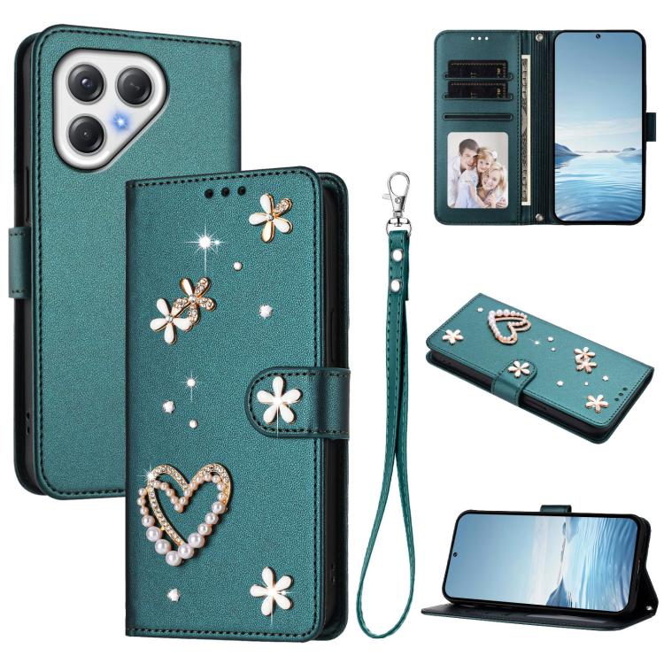 ZS01 Double-Layer Heart Floral Vegan Leather Phone Case with Wrist Strap, For Tecno Spark Go 2024 4G / Spark 20C 4G, For Tecno Spark Go 5G 2025 / Hot 60i 5G, For Tecno Spark Go 3, For Tenco Pova Slim 5G / Spark Slim 5G, For Tecno Spark 40C             ...
