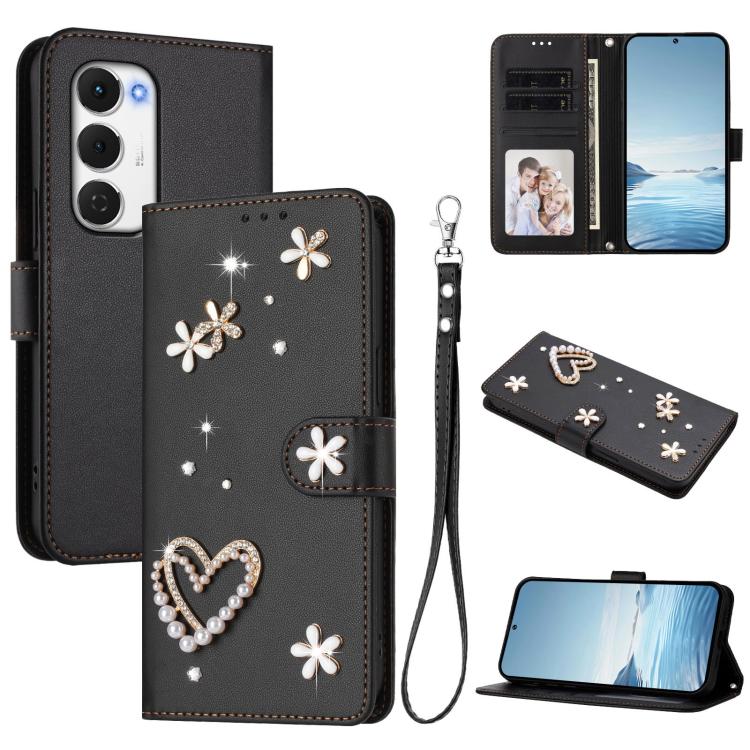 ZS01 Double-Layer Heart Floral Vegan Leather Phone Case with Wrist Strap, For Tecno Spark Go 2024 4G / Spark 20C 4G, For Tecno Spark Go 5G 2025 / Hot 60i 5G, For Tecno Spark Go 3, For Tenco Pova Slim 5G / Spark Slim 5G, For Tecno Spark 40C             ...