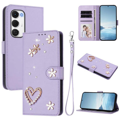 ZS01 Double-Layer Heart Floral Vegan Leather Phone Case with Wrist Strap, For Tecno Spark Go 2024 4G / Spark 20C 4G, For Tecno Spark Go 5G 2025 / Hot 60i 5G, For Tecno Spark Go 3, For Tenco Pova Slim 5G / Spark Slim 5G, For Tecno Spark 40C             ...