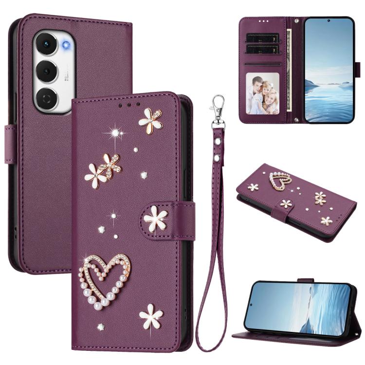 ZS01 Double-Layer Heart Floral Vegan Leather Phone Case with Wrist Strap, For Tecno Spark Go 2024 4G / Spark 20C 4G, For Tecno Spark Go 5G 2025 / Hot 60i 5G, For Tecno Spark Go 3, For Tenco Pova Slim 5G / Spark Slim 5G, For Tecno Spark 40C             ...