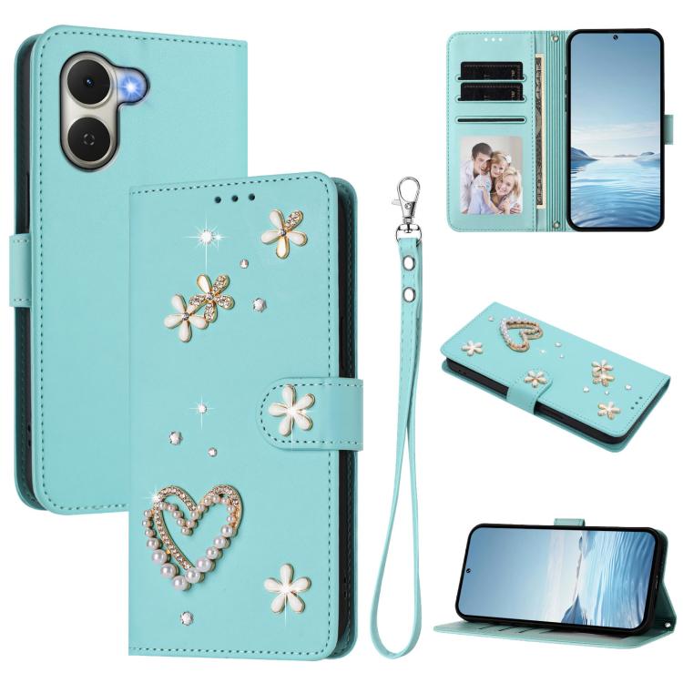 ZS01 Double-Layer Heart Floral Vegan Leather Phone Case with Wrist Strap, For Tecno Spark Go 2024 4G / Spark 20C 4G, For Tecno Spark Go 5G 2025 / Hot 60i 5G, For Tecno Spark Go 3, For Tenco Pova Slim 5G / Spark Slim 5G, For Tecno Spark 40C             ...