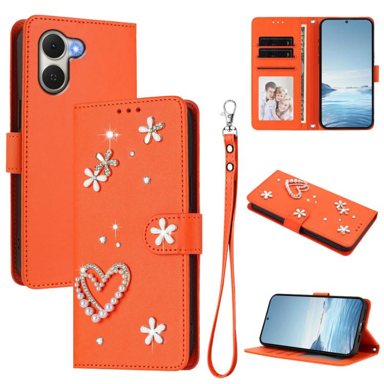 ZS01 Double-Layer Heart Floral Vegan Leather Phone Case with Wrist Strap, For Tecno Spark Go 2024 4G / Spark 20C 4G, For Tecno Spark Go 5G 2025 / Hot 60i 5G, For Tecno Spark Go 3, For Tenco Pova Slim 5G / Spark Slim 5G, For Tecno Spark 40C             ...