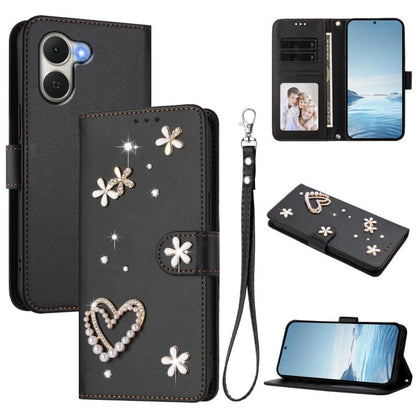 ZS01 Double-Layer Heart Floral Vegan Leather Phone Case with Wrist Strap, For Tecno Spark Go 2024 4G / Spark 20C 4G, For Tecno Spark Go 5G 2025 / Hot 60i 5G, For Tecno Spark Go 3, For Tenco Pova Slim 5G / Spark Slim 5G, For Tecno Spark 40C             ...