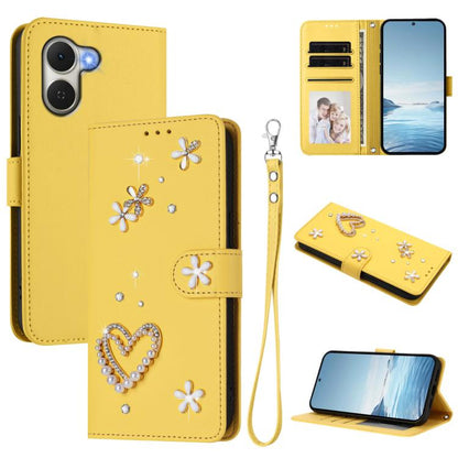 ZS01 Double-Layer Heart Floral Vegan Leather Phone Case with Wrist Strap, For Tecno Spark Go 2024 4G / Spark 20C 4G, For Tecno Spark Go 5G 2025 / Hot 60i 5G, For Tecno Spark Go 3, For Tenco Pova Slim 5G / Spark Slim 5G, For Tecno Spark 40C             ...