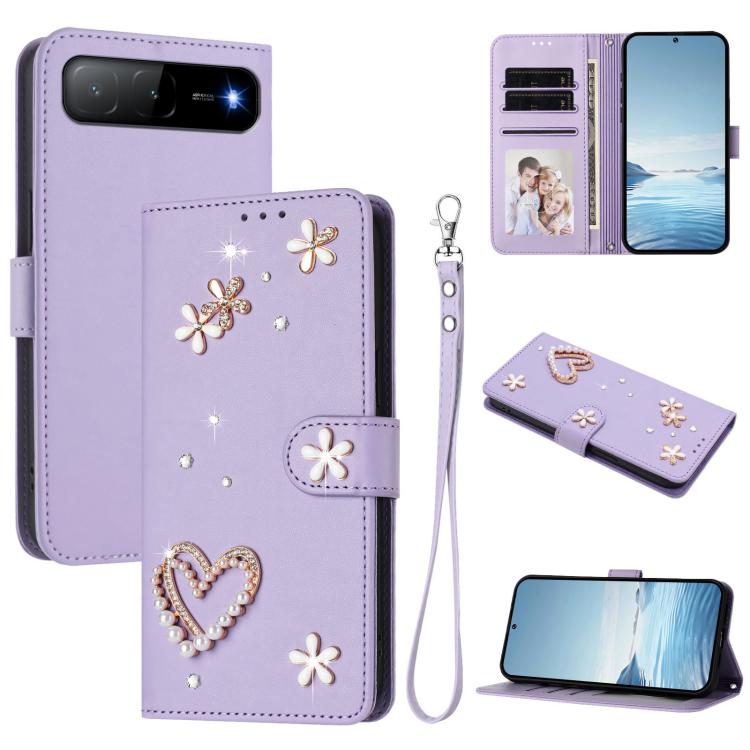 ZS01 Double-Layer Heart Floral Vegan Leather Phone Case with Wrist Strap, For Tecno Spark Go 2024 4G / Spark 20C 4G, For Tecno Spark Go 5G 2025 / Hot 60i 5G, For Tecno Spark Go 3, For Tenco Pova Slim 5G / Spark Slim 5G, For Tecno Spark 40C             ...
