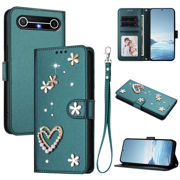 ZS01 Double-Layer Heart Floral Vegan Leather Phone Case with Wrist Strap, For Tecno Spark Go 2024 4G / Spark 20C 4G, For Tecno Spark Go 5G 2025 / Hot 60i 5G, For Tecno Spark Go 3, For Tenco Pova Slim 5G / Spark Slim 5G, For Tecno Spark 40C             ...