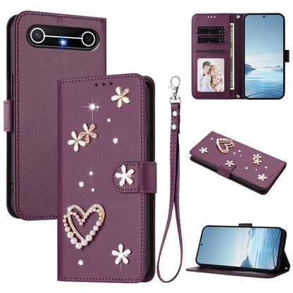 ZS01 Double-Layer Heart Floral Vegan Leather Phone Case with Wrist Strap, For Tecno Spark Go 2024 4G / Spark 20C 4G, For Tecno Spark Go 5G 2025 / Hot 60i 5G, For Tecno Spark Go 3, For Tenco Pova Slim 5G / Spark Slim 5G, For Tecno Spark 40C             ...