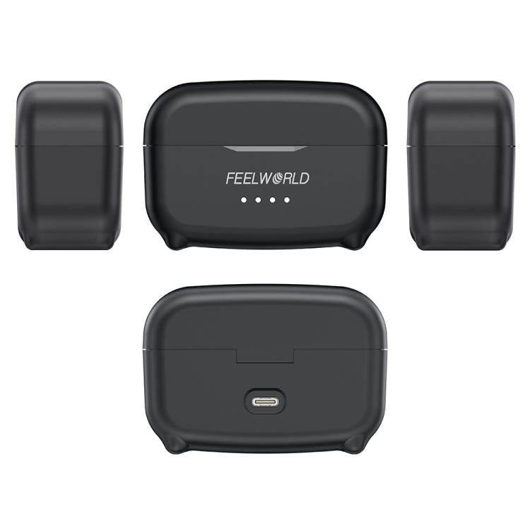 FEELWORLD LM1 Wireless Lavalier Microphone for Phone Computer Camera, 2TX + 1RX + Charging Case