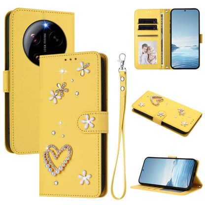 ZS01 Double-Layer Heart Floral Vegan Leather Phone Case with Wrist Strap, For Xiaomi 17 Ultra 5G, For Xiaomi Poco F8 Ultra / Redmi K90 Pro Max, For Xiaomi Poco F8 Pro 5G / Redmi K90, For Xiaomi 17 Pro Max 5G, For Xiaomi 17 Pro 5G, For Xiaomi 17 5G     ...