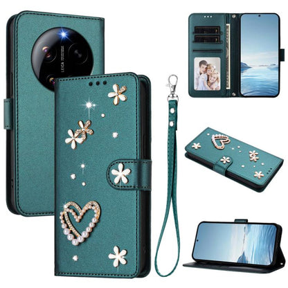 ZS01 Double-Layer Heart Floral Vegan Leather Phone Case with Wrist Strap, For Xiaomi 17 Ultra 5G, For Xiaomi Poco F8 Ultra / Redmi K90 Pro Max, For Xiaomi Poco F8 Pro 5G / Redmi K90, For Xiaomi 17 Pro Max 5G, For Xiaomi 17 Pro 5G, For Xiaomi 17 5G     ...
