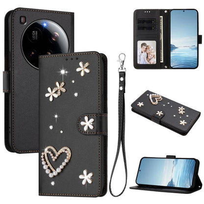 ZS01 Double-Layer Heart Floral Vegan Leather Phone Case with Wrist Strap, For Xiaomi Poco F7 Pro 5G / Redmi K80, For Xiaomi Poco M7 5G / Poco C75 4G, For Xiaomi Poco X7 5G / Redmi Note 14 Pro 5G, For Xiaomi 15 Ultra 5G                                  ...
