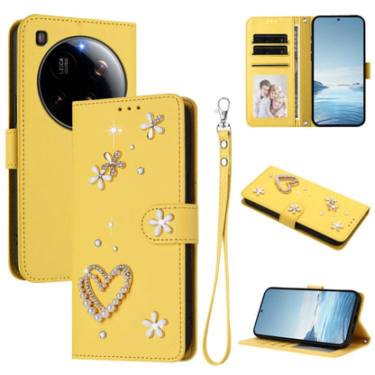 ZS01 Double-Layer Heart Floral Vegan Leather Phone Case with Wrist Strap, For Xiaomi Poco F7 Pro 5G / Redmi K80, For Xiaomi Poco M7 5G / Poco C75 4G, For Xiaomi Poco X7 5G / Redmi Note 14 Pro 5G, For Xiaomi 15 Ultra 5G                                  ...