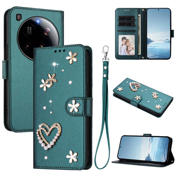 ZS01 Double-Layer Heart Floral Vegan Leather Phone Case with Wrist Strap, For Xiaomi Poco F7 Pro 5G / Redmi K80, For Xiaomi Poco M7 5G / Poco C75 4G, For Xiaomi Poco X7 5G / Redmi Note 14 Pro 5G, For Xiaomi 15 Ultra 5G                                  ...