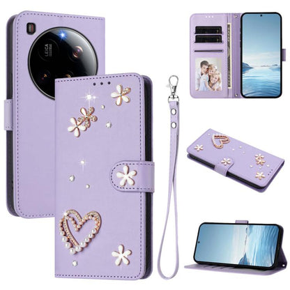 ZS01 Double-Layer Heart Floral Vegan Leather Phone Case with Wrist Strap, For Xiaomi Poco F7 Pro 5G / Redmi K80, For Xiaomi Poco M7 5G / Poco C75 4G, For Xiaomi Poco X7 5G / Redmi Note 14 Pro 5G, For Xiaomi 15 Ultra 5G                                  ...